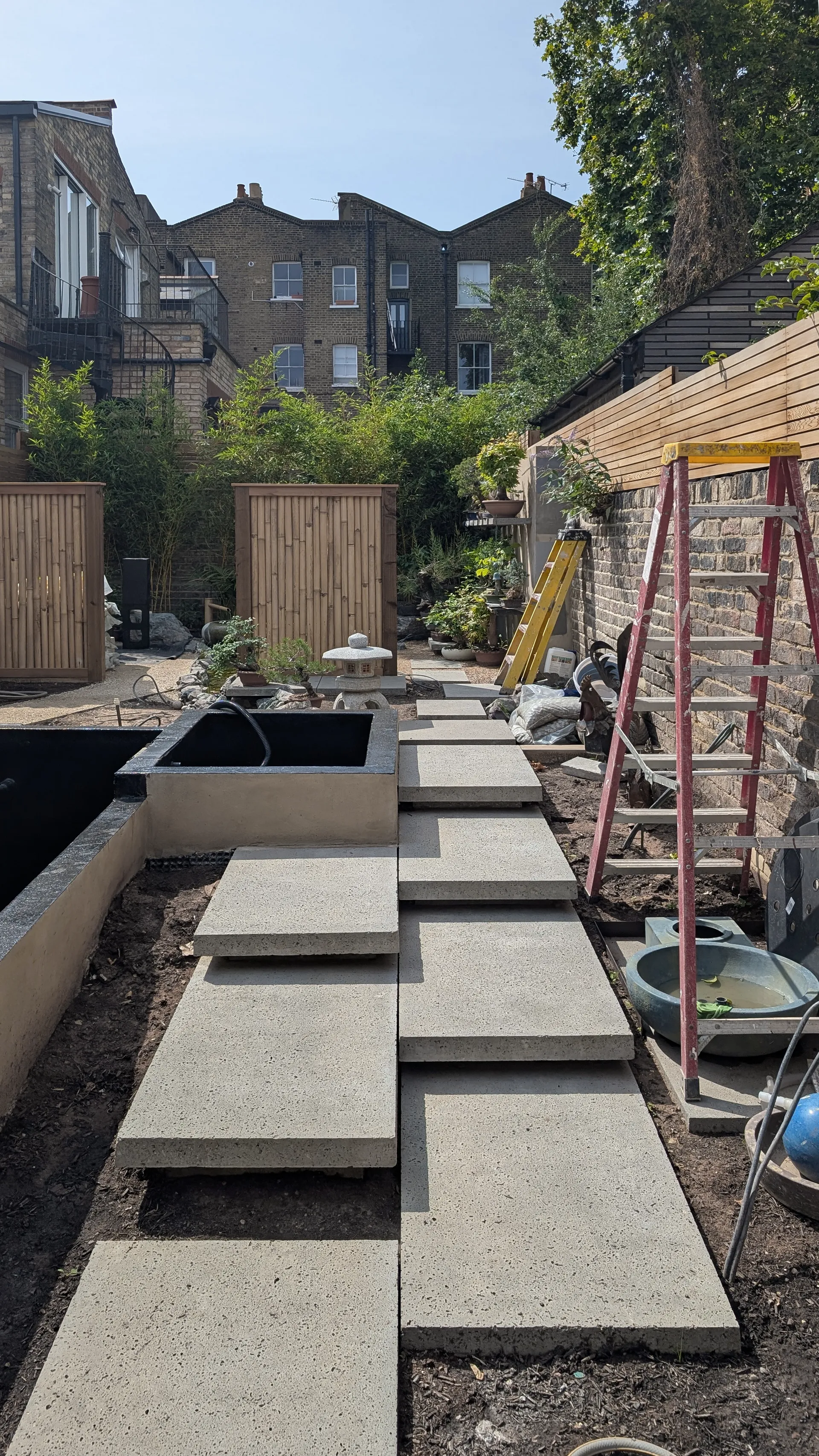 Richford Street — rear garden planting design with layered perennial borders