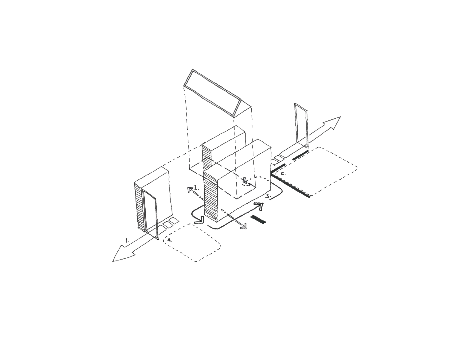 St Leonards Road concept axonometric drawing